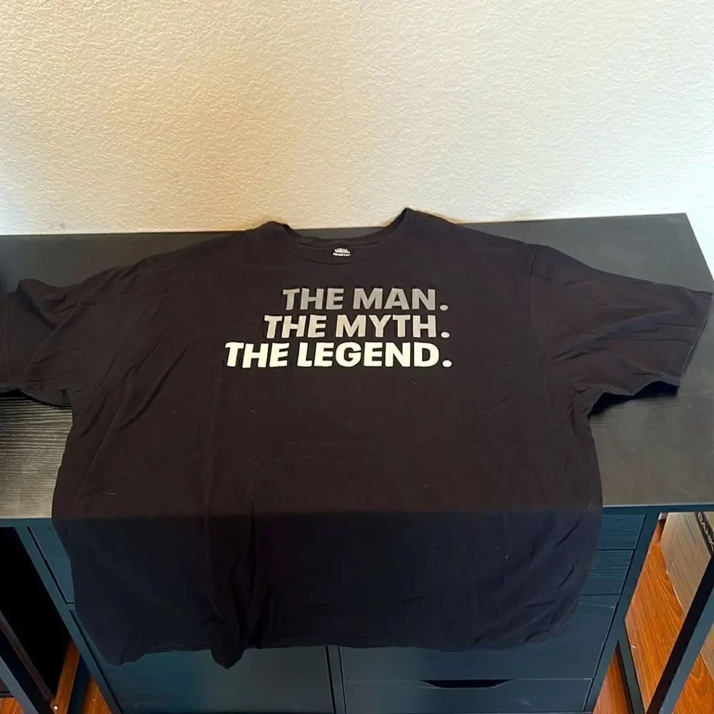 Men's Black Short Sleeve T-Shirt - Novelty - Size 2XL